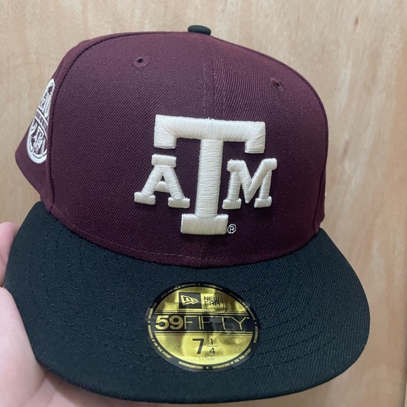 Texas A&M Aggies 100 years of basketball new era fitted size 7 1/4 brand new